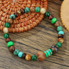 Handmade Geometric Style Unisex Bracelet Jewelry With Black Gallstone And Turquoise