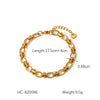 Handmade Geometric Titanium Steel And Stainless Steel Women's Necklace And Bracelet With Electroplating