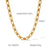Handmade Geometric Titanium Steel And Stainless Steel Women's Necklace And Bracelet With Electroplating