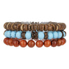 Handmade Geometric Wooden Beaded Bracelets Unisex