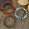 Handmade Geometric Wooden Beaded Bracelets Unisex