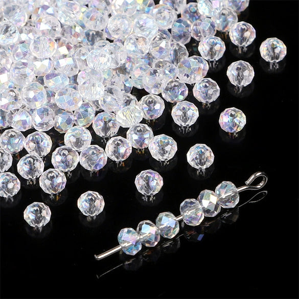 Handmade Glass Crystal Peach Heart Pointed Beads For Diy Bracelet Necklace Beaded Accessories