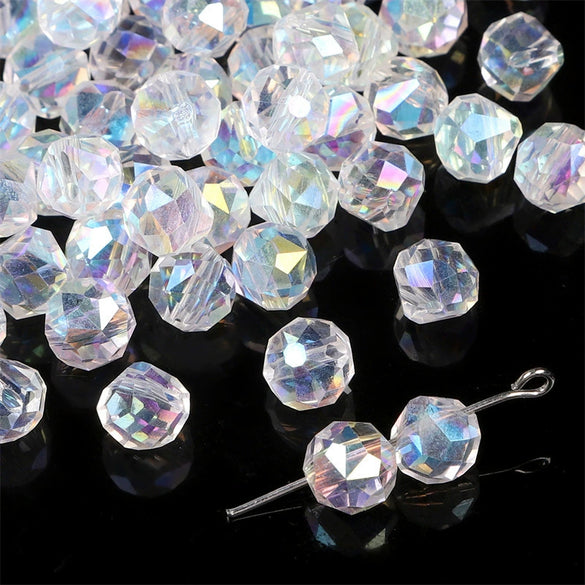 Handmade Glass Crystal Peach Heart Pointed Beads For Diy Bracelet Necklace Beaded Accessories