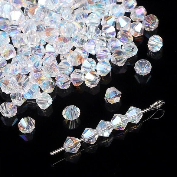 Handmade Glass Crystal Peach Heart Pointed Beads For Diy Bracelet Necklace Beaded Accessories