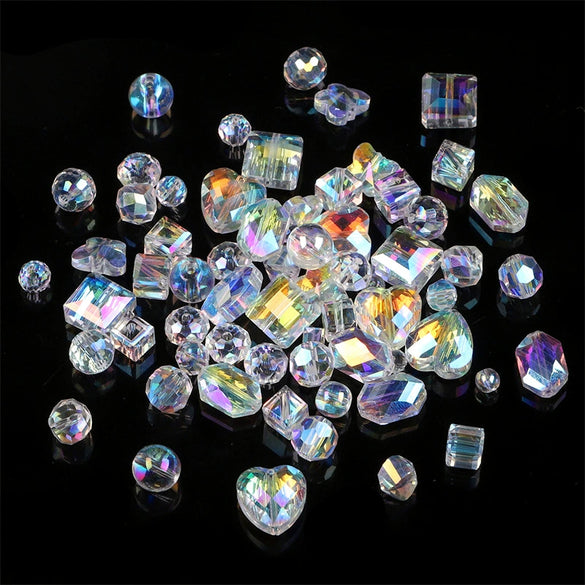Handmade Glass Crystal Peach Heart Pointed Beads For Diy Bracelet Necklace Beaded Accessories