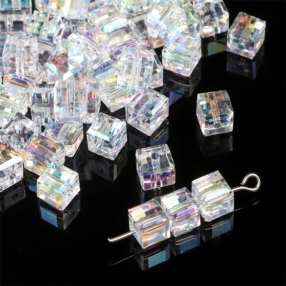 Handmade Glass Crystal Peach Heart Pointed Beads For Diy Bracelet Necklace Beaded Accessories