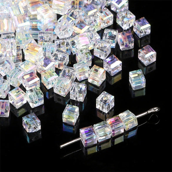 Handmade Glass Crystal Peach Heart Pointed Beads For Diy Bracelet Necklace Beaded Accessories