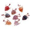 Handmade Glass Heart Pendant Necklace With Dripping Oil Design Imported Materials Light Luxury Niche Jewelry Accessories