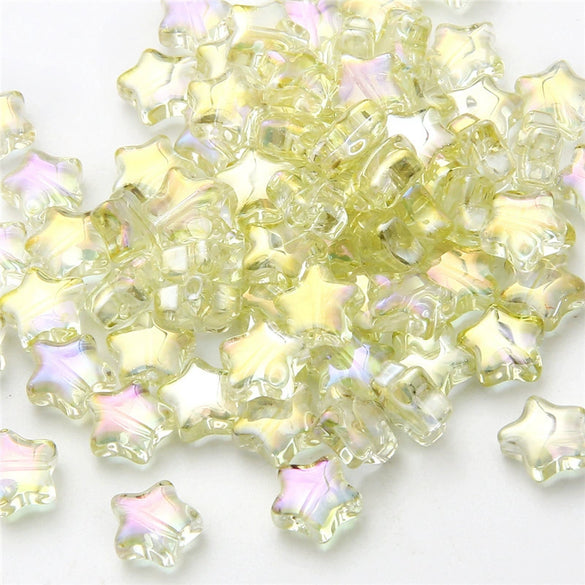 Handmade Glass Loose Beads In Fivepointed Star And Love Shape For Bracelet And Necklace Jewelry