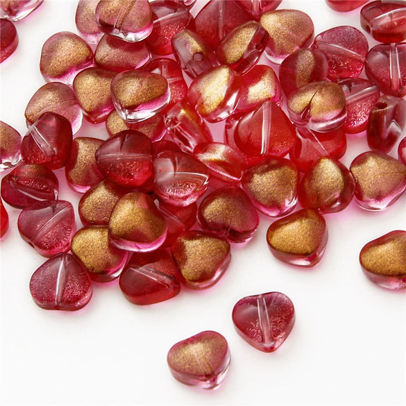 Handmade Glass Loose Beads In Fivepointed Star And Love Shape For Bracelet And Necklace Jewelry