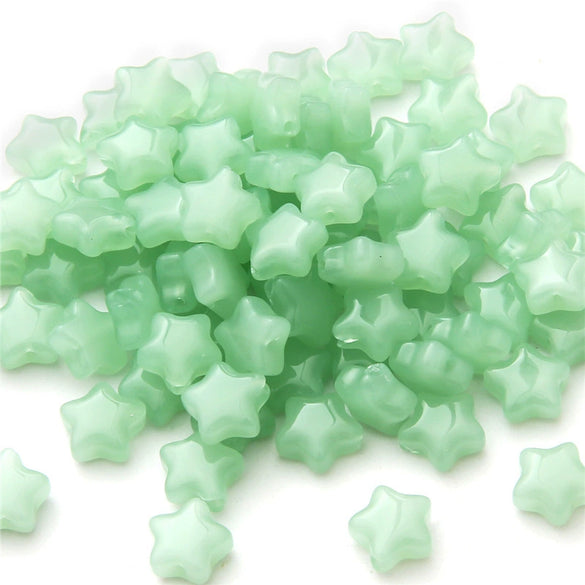 Handmade Glass Loose Beads In Fivepointed Star And Love Shape For Bracelet And Necklace Jewelry