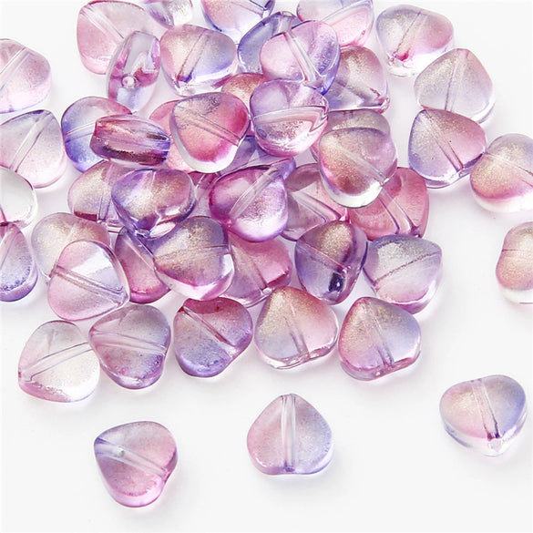 Handmade Glass Loose Beads In Fivepointed Star And Love Shape For Bracelet And Necklace Jewelry
