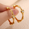 Handmade Heart 316L Stainless Steel Earrings With Electroplating And Fashion Style