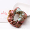 Handmade High Elastic Rainbow Scrunchie Hair Tie With Hot Stamped Laser Detail Punk Style Fabric Hair Ring