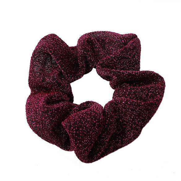 Handmade High Elastic Rainbow Scrunchie Hair Tie With Hot Stamped Laser Detail Punk Style Fabric Hair Ring