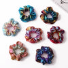 Handmade High Elastic Rainbow Scrunchie Hair Tie With Hot Stamped Laser Detail Punk Style Fabric Hair Ring