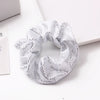 Handmade High Elastic Rainbow Scrunchie Hair Tie With Hot Stamped Laser Detail Punk Style Fabric Hair Ring