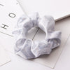 Handmade High Elastic Rainbow Scrunchie Hair Tie With Hot Stamped Laser Detail Punk Style Fabric Hair Ring