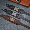 Handmade Hiphop Retro Amulet Bracelet Genuine Leather With Flower Pattern And Electroplating Treatment