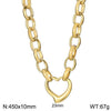 Handmade Hollow Love Pattern Stainless Steel And Titanium Steel Necklace Earrings Bracelet Three Piece Jewelry