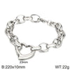 Handmade Hollow Love Pattern Stainless Steel And Titanium Steel Necklace Earrings Bracelet Three Piece Jewelry