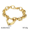 Handmade Hollow Love Pattern Stainless Steel And Titanium Steel Necklace Earrings Bracelet Three Piece Jewelry