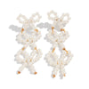 Handmade Imitation Pearl Bow Geometric Earrings For Women