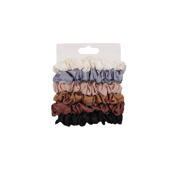 Handmade Imitation Silk Satin Scrunchie Hair Tie High Elasticity Minimalist Hair Accessory