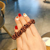 Handmade Imitation Silk Satin Scrunchie Hair Tie High Elasticity Minimalist Hair Accessory