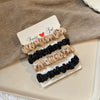 Handmade Imitation Silk Satin Scrunchie Hair Tie High Elasticity Minimalist Hair Accessory