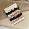 Handmade Imitation Silk Satin Scrunchie Hair Tie High Elasticity Minimalist Hair Accessory