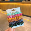 Handmade Imitation Silk Satin Scrunchie Hair Tie High Elasticity Minimalist Hair Accessory