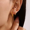 Handmade Inlaid Zircon Ear Bone Clip Jewelry Ear Buckle Light Luxury Style Stainless Steel Jewelry With Geometric Pattern Electroplated For Women