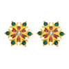 Handmade Inlaid Zircon Snowflake Earrings For Women Stainless Steel With 18K Real Gold Plated Geometric Style