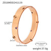 Handmade Inlaid Zircon Stainless Steel Geometric Style Electroplated Bracelet