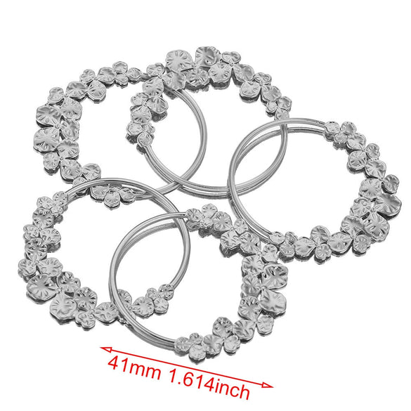 Handmade Jewelry Accessories Stainless Steel Round Pendant With Love Garland Design Electroplated