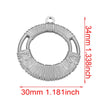 Handmade Jewelry Accessories Stainless Steel Round Pendant With Love Garland Design Electroplated