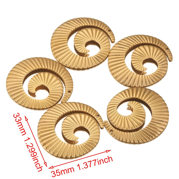 Handmade Jewelry Accessories Stainless Steel Round Pendant With Love Garland Design Electroplated