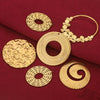 Handmade Jewelry Accessories Stainless Steel Round Pendant With Love Garland Design Electroplated