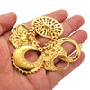 Handmade Jewelry Accessories Stainless Steel Round Pendant With Love Garland Design Electroplated