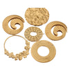 Handmade Jewelry Accessories Stainless Steel Round Pendant With Love Garland Design Electroplated