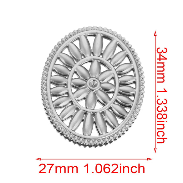 Handmade Jewelry Accessories Stainless Steel Round Pendant With Love Garland Design Electroplated