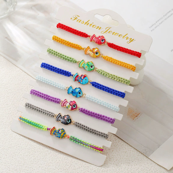 Handmade Jewelry Alloy Acrylic Animal Cartoon Fish Bracelet For Women And Men