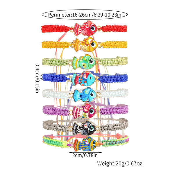 Handmade Jewelry Alloy Acrylic Animal Cartoon Fish Bracelet For Women And Men
