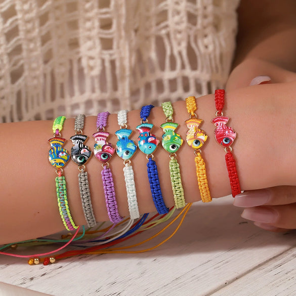 Handmade Jewelry Alloy Acrylic Animal Cartoon Fish Bracelet For Women And Men