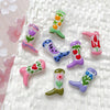 Handmade Jewelry Bracelet Necklace With Handpainted High Heels Shaped Glass Glazed Beads And Fuel Injection Processing
