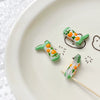Handmade Jewelry Bracelet Necklace With Handpainted High Heels Shaped Glass Glazed Beads And Fuel Injection Processing