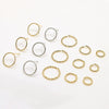 Handmade Jewelry Copper Gold Plated Hollow Round Earrings Natural Style Electroplating