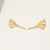 Handmade Jewelry Copper Plated Gold Color Butterfly Wings Bat Elf Wings Baroque Natural Style