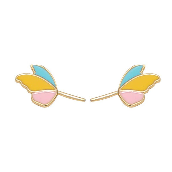 Handmade Jewelry Copper Plated Gold Color Butterfly Wings Bat Elf Wings Baroque Natural Style
